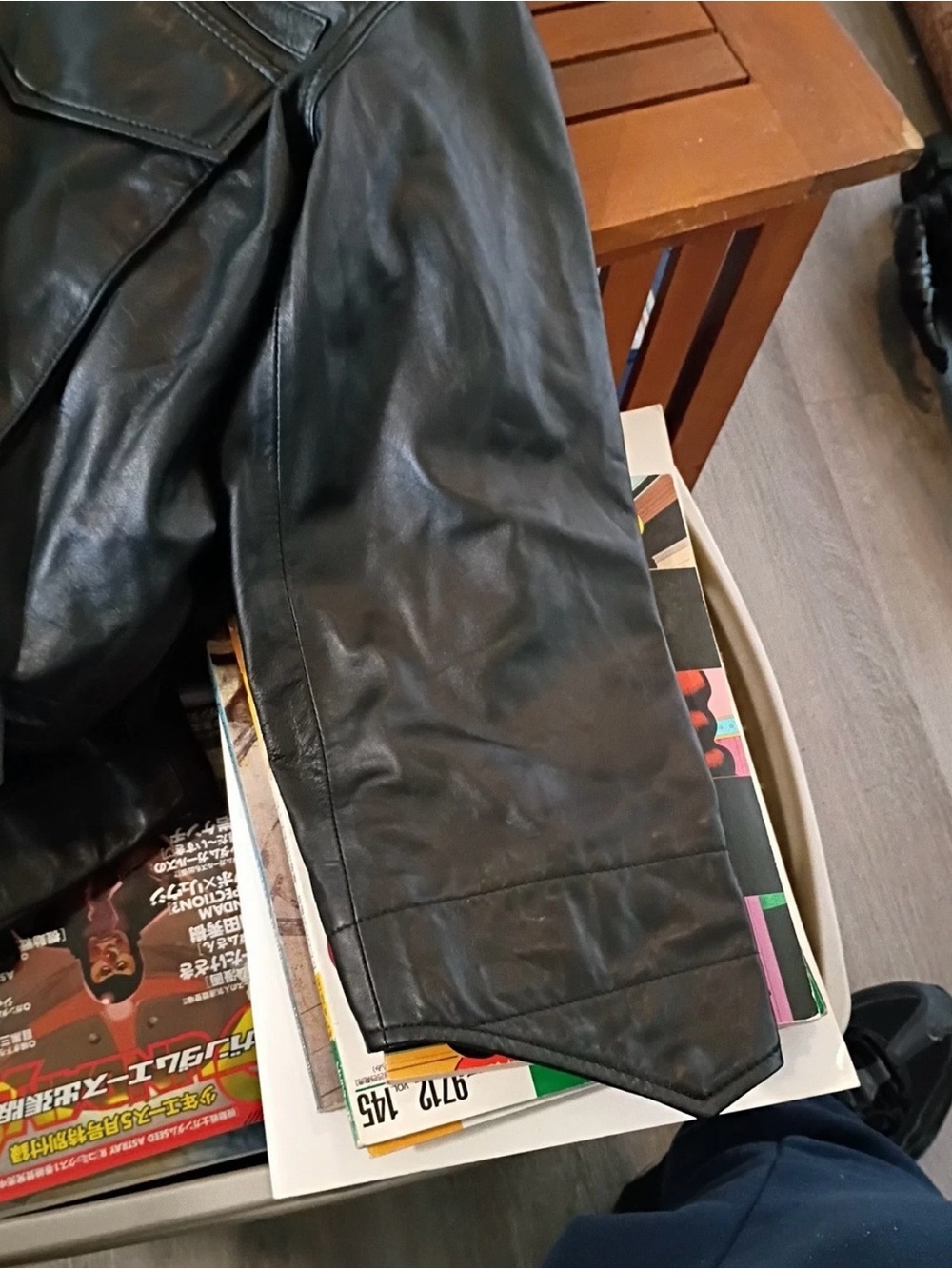 All Saints Clay oversized black leather jacket S - Picture 8 of 9
